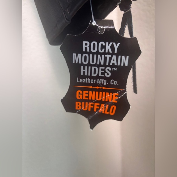 NWT Rocky Mountain Hides Genuine Buffalo Leather Black  Motorcycle Jacket 3X - Picture 4 of 13